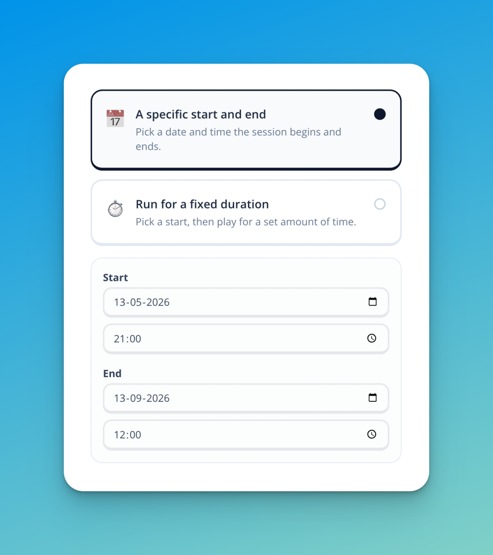 Scheduling interface