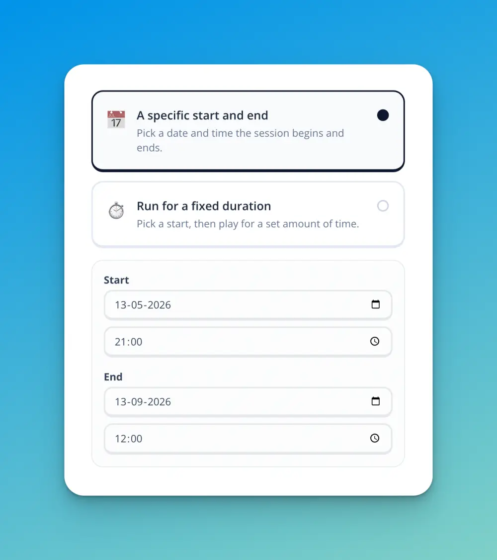 Scheduling interface